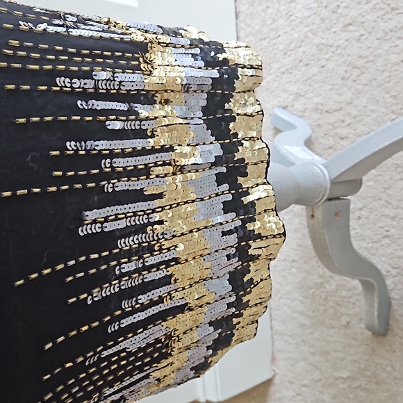 nwt women's med Romeo & juliet couture black/gold sequins dress - Picture 2 of 6